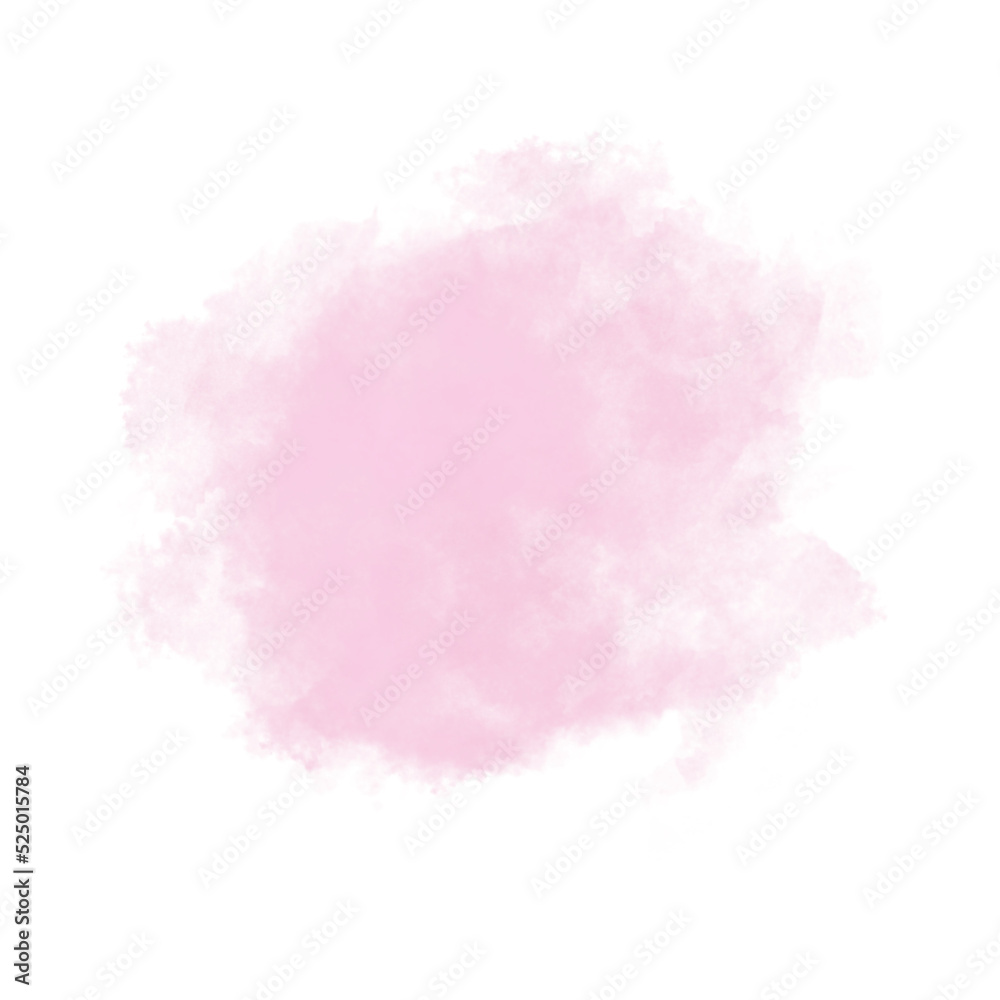 Pink watercolor splotch paint shape png.
