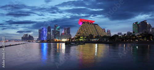 Qatar at night, Doha skyline