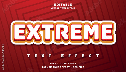 extreme editable text effect with modern and simple style, usable for logo or campaign title
