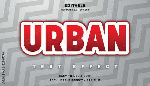 urban editable text effect with modern and simple style, usable for logo or campaign title
