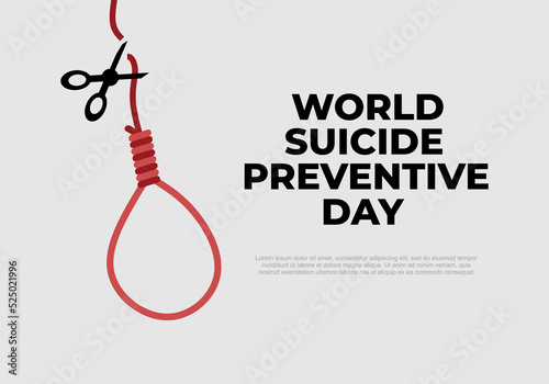 World suicide preventive day background banner poster on september 10 th.