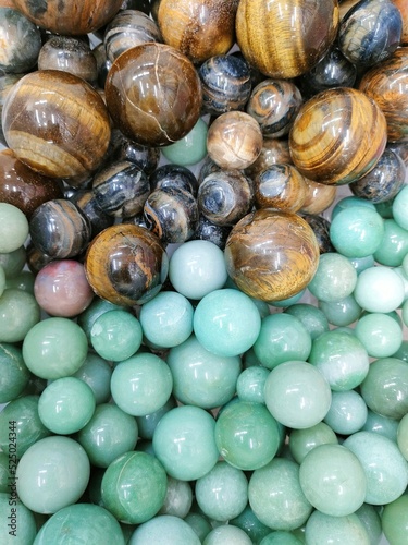 colorful round stones