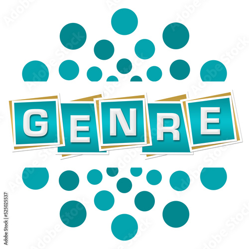 Genre Turquoise Dots Blocks Circular  photo