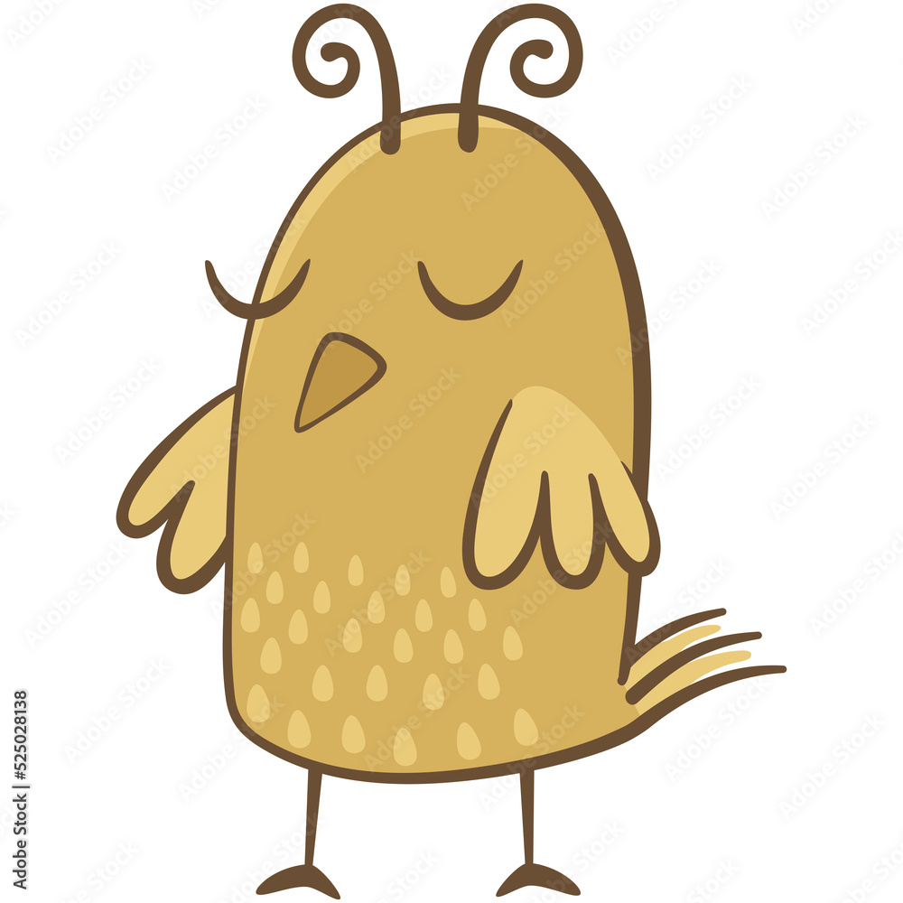 Cartoon yellow bird. Cute illustration of little yellow bird on white background. Vector illustration in hand drawn style. Cartoon yellow bird. Cute illustration of little yellow bird on white background. Vector illustration in hand drawn style.