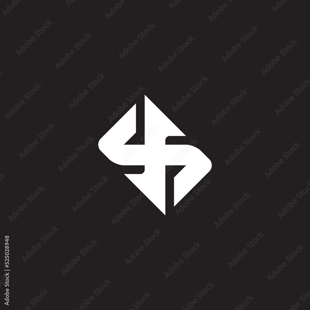 IS or SI Letter Typhography Initials Monogram Futuristic Modern Technology Logo Design Vector IS or SI Letter Typhography Initials Monogram Futuristic Modern Technology Logo Design Vector