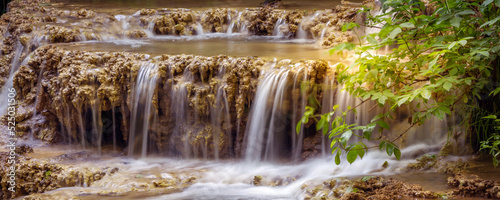 Turquoise water of Krushuna waterfalls  Bulgaria