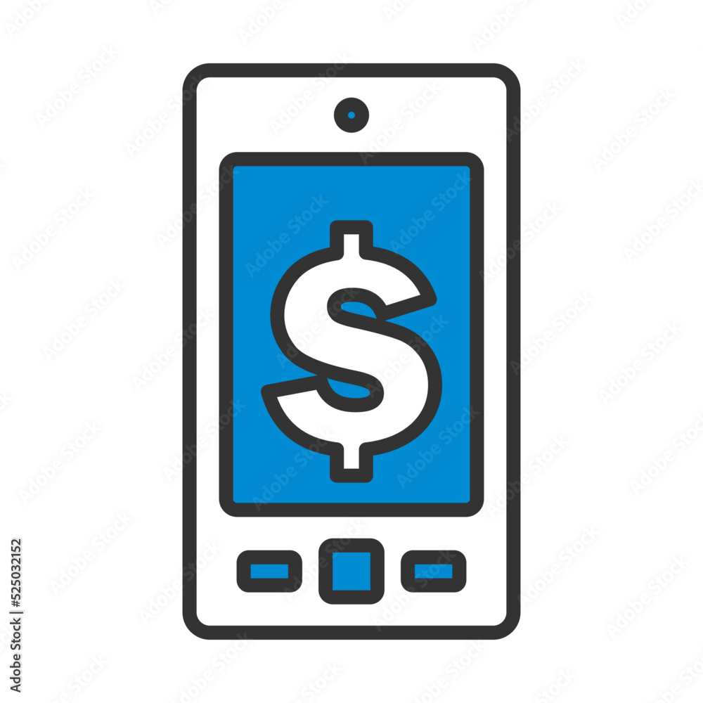 Smartphone With Dollar Sign Icon Smartphone With Dollar Sign Icon