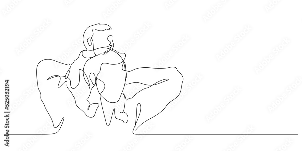 father carrying baby with pointing pose on shoulders vector illustration.