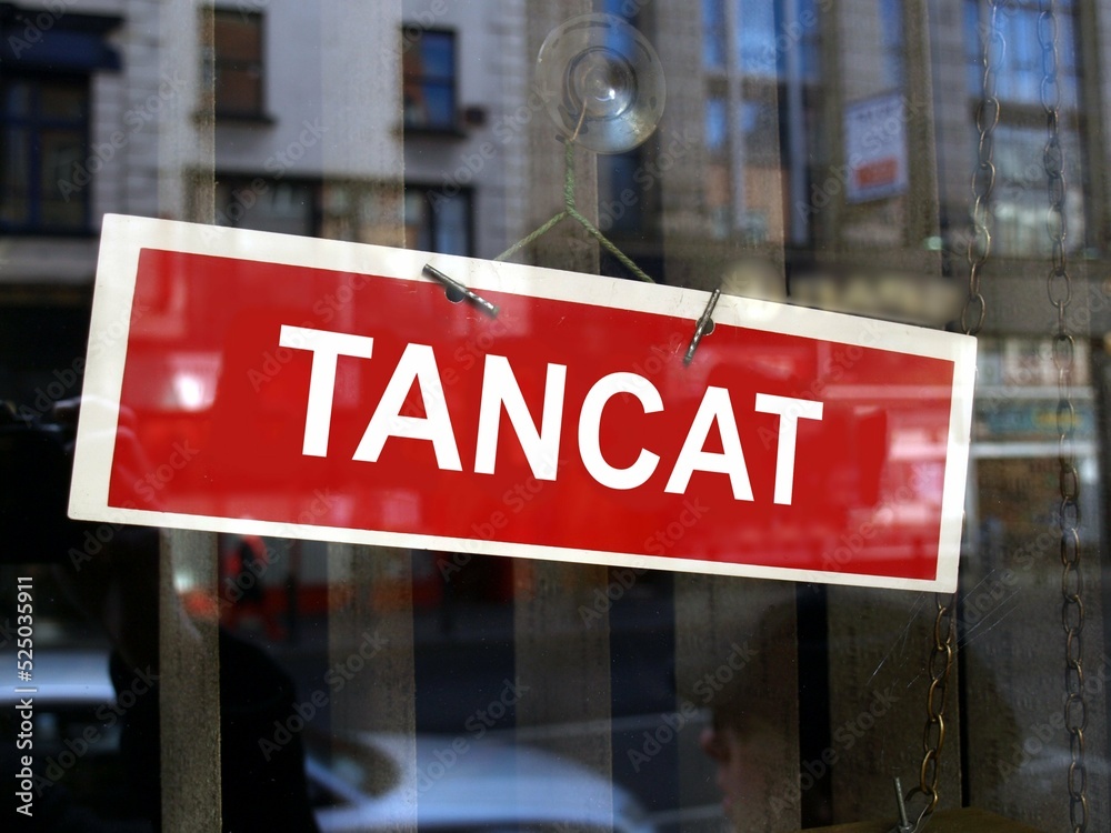 Obraz premium Catalan closed shop sign