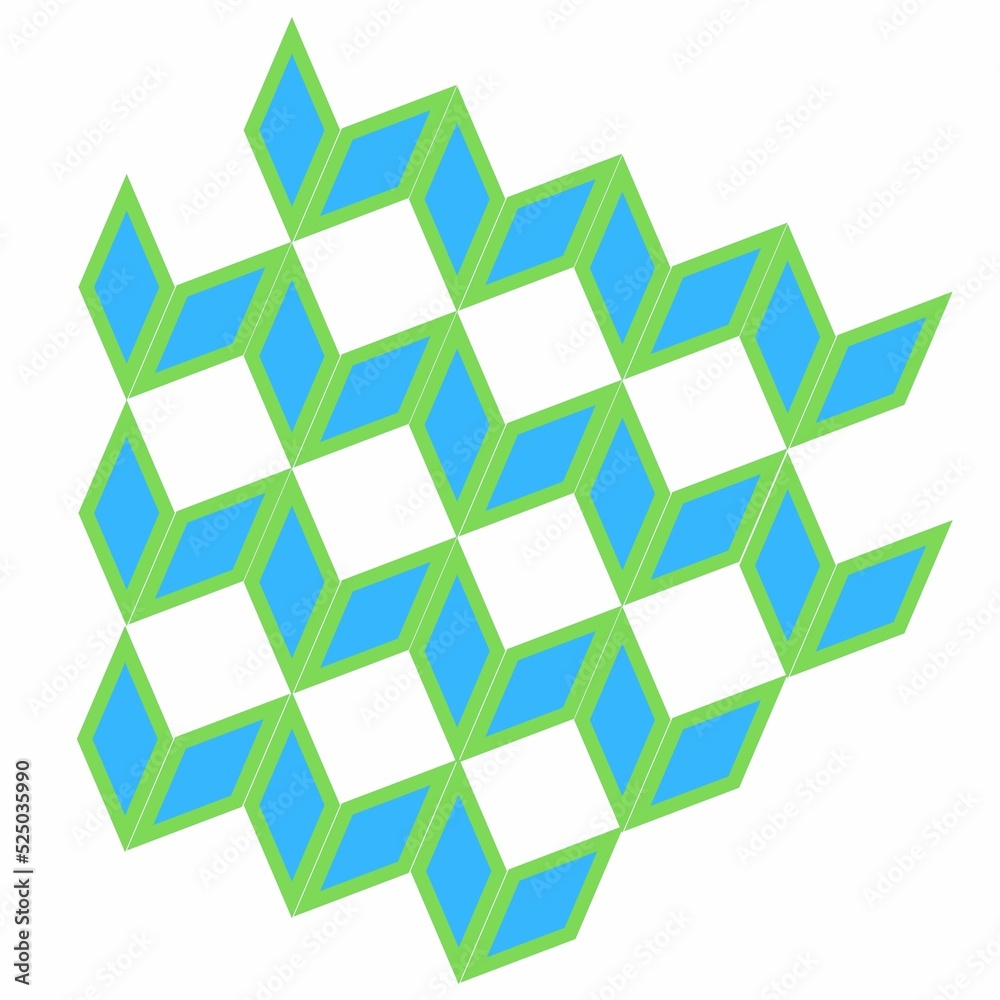 green and blue seamless repeat pattern, triangle and diamond shapes. green and blue seamless repeat pattern, triangle and diamond shapes.