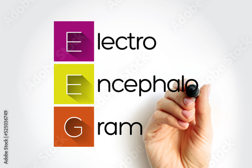 EEG - electroencephalogram acronym, medical concept background photo