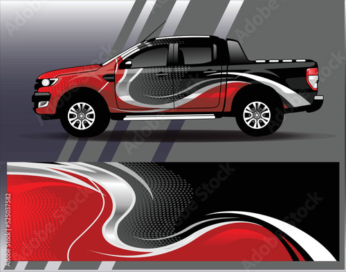 Graphic abstract stripe racing background kit designs for wrap vehicle race car rally adventure and livery
