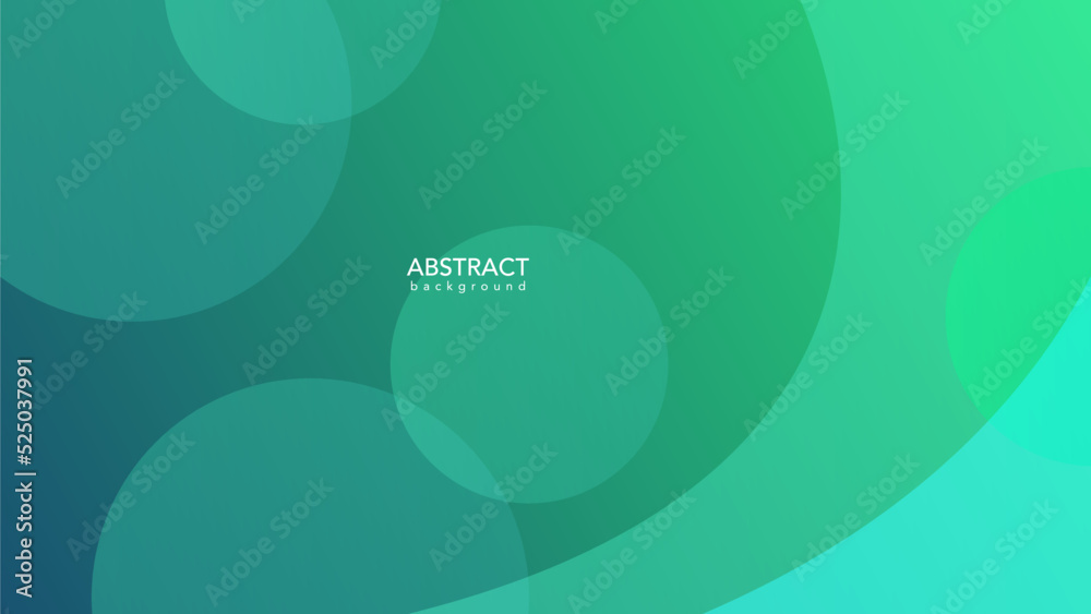 Abstract green background with lines, Green banner, abstract background with circles