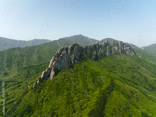 Seorak mountain Ulsan rock landscape. 설악산 울산바위.