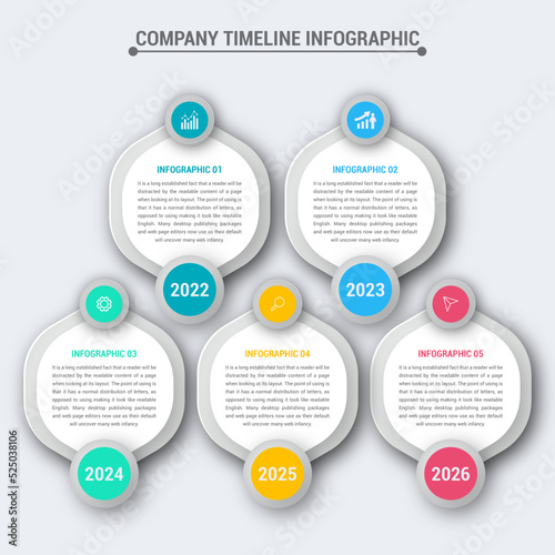 Colorful Business Steps Infographic Illustration
