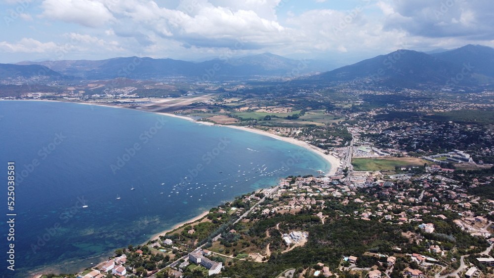Corsican mountain and sea