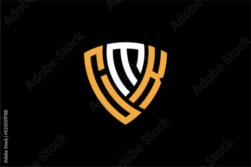 CMK creative letter shield logo design vector icon illustration photo