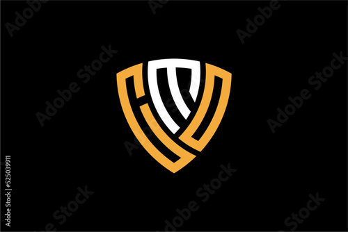 CMO creative letter shield logo design vector icon illustration photo