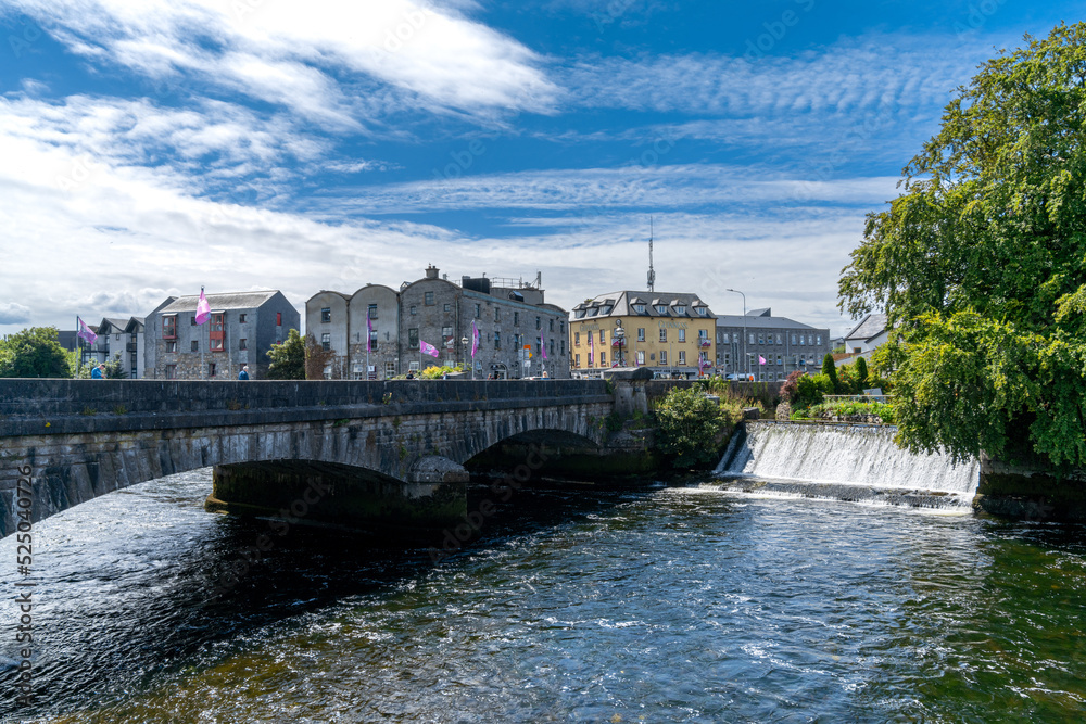 O Briens Bridge and the River Corrib in the historic city center of Galway