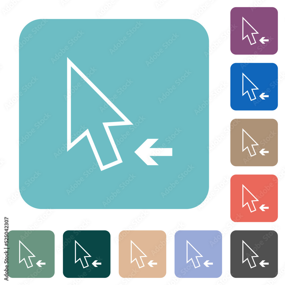 Arrow cursor left outline rounded square flat icons Arrow cursor left outline rounded square flat icons