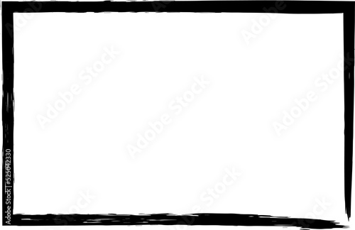 rectangle brush stroke design illustration isolated on transparent background