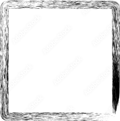 square brush stroke design illustration isolated on transparent background
