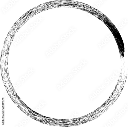 circle brush stroke design illustration isolated on transparent background
 