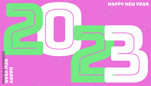 idea and concept think Creativity modern 2023 Happy New Year posters set. Design templates with logo 2023 for celebration and season decoration. minimalistic trendy backgrounds for branding, banner,