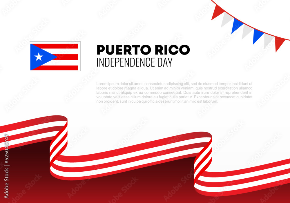 Obraz premium Puerto Rico independence day background on July 4.