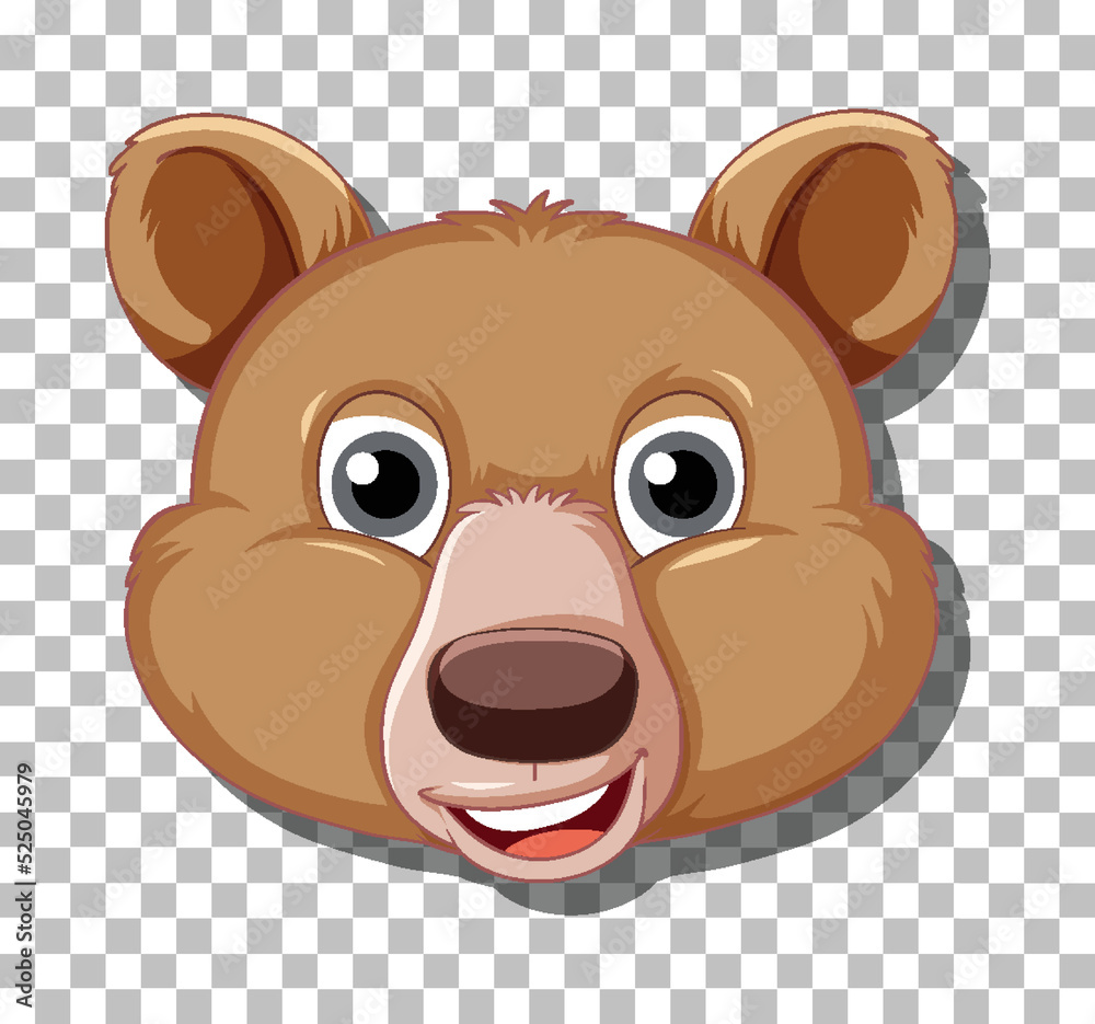 Fototapeta premium Head of grizzly bear cartoon