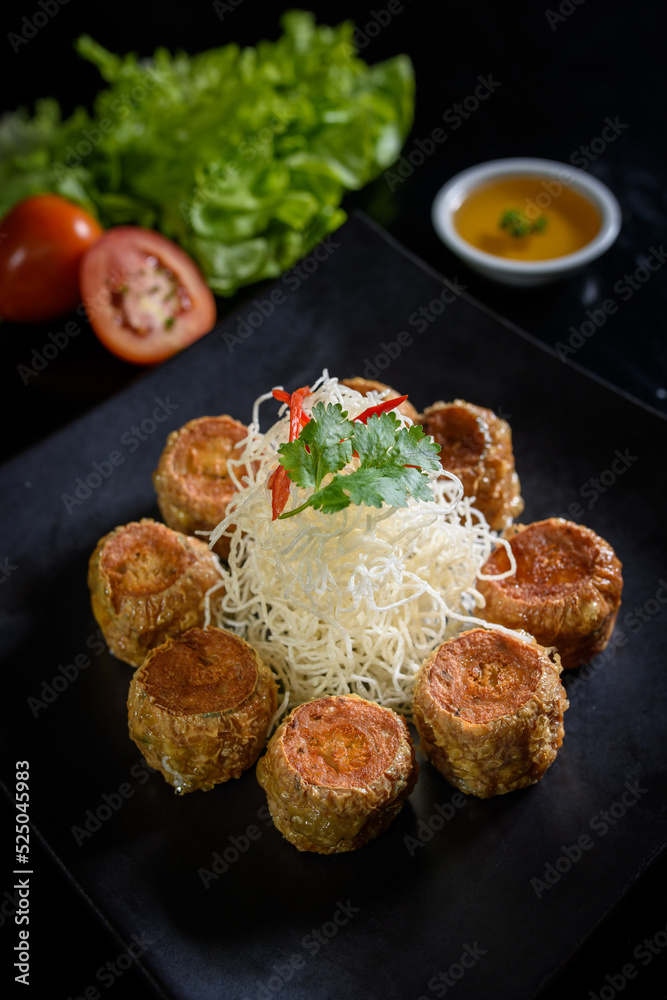 Deep Fried Crab meat roll, Hoi Jo, Crab meat. Deep Fried Crab meat roll, Hoi Jo, Crab meat.