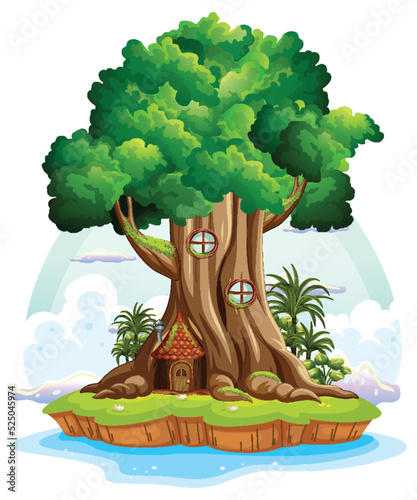Big tree isolated cartoon