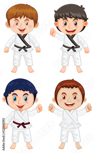 Children in taekwondo uniform