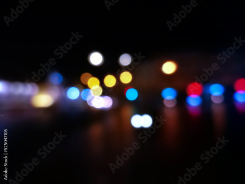 night city bokeh abstract background