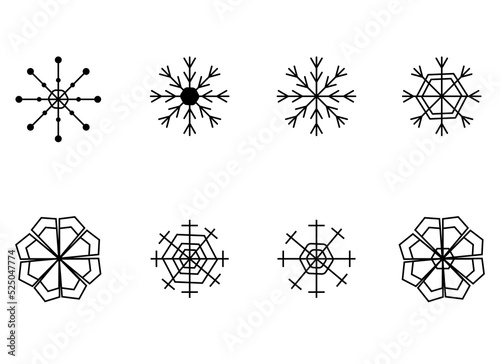 snowflake vector design illustration isolated on white background 