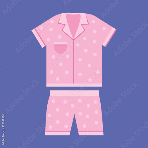 pink women's pajamas on a purple background