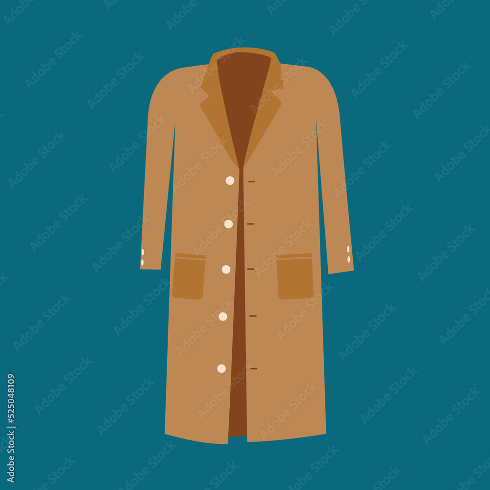 classic coat on a green background classic coat on a green background