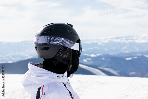 Full face cover ski outfit