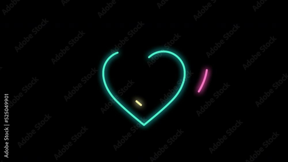Animated hearts are stylized as 80th neon. 4K. Alpha channel Animated hearts are stylized as 80th neon. 4K. Alpha channel