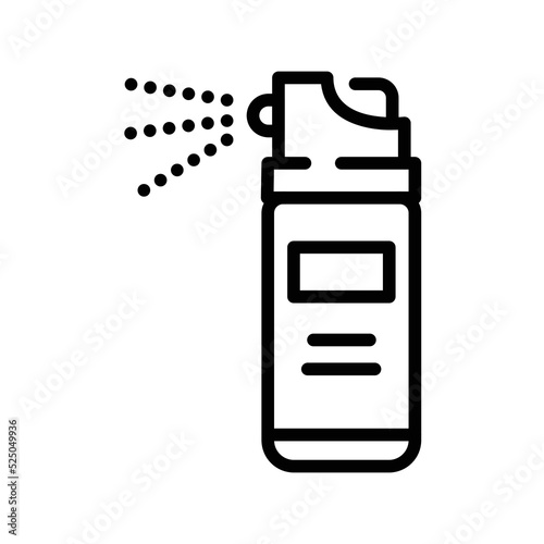 Pepper spray olor line icon. Pictogram for web page