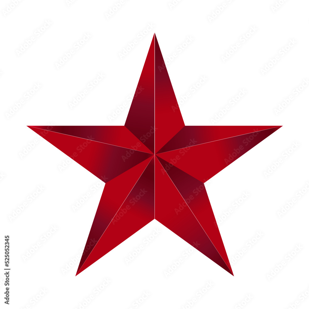 Red Christmas star isolated on white background. Red star vector icon.Design element for Christmas and New Year decor.Vector illustration Red Christmas star isolated on white background. Red star vector icon.Design element for Christmas and New Year decor.Vector illustration