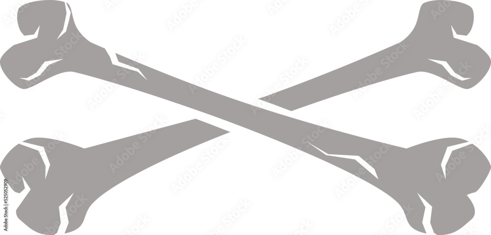 Halloween element. Bones crossed icon