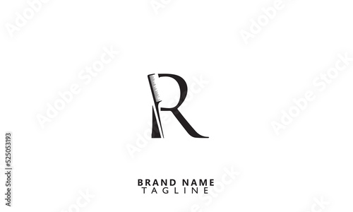R initial logo template, vector illustration for Brand Monogram