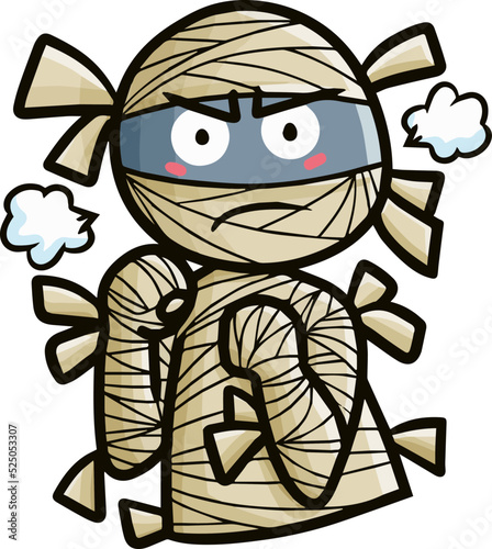 Funny and scary mummy getting angry
