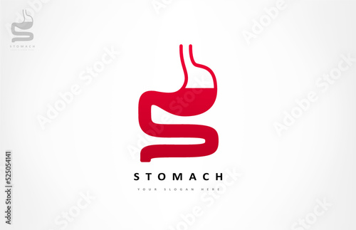 stomach logo vector human organ gastrointestinal tract design