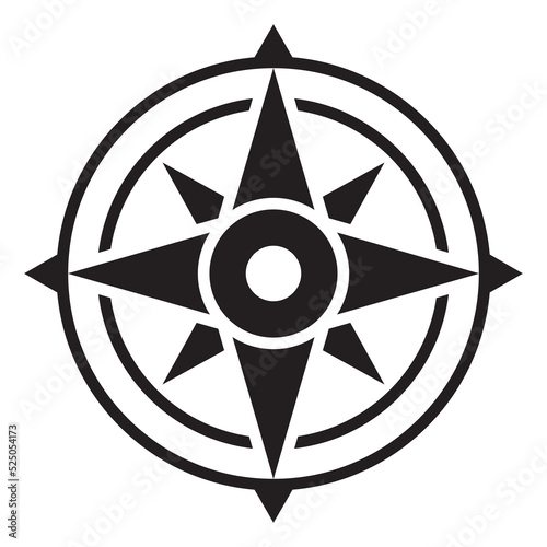 Compass arrow icon. Navigation vector illustration