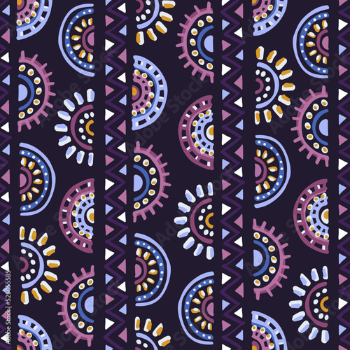 Hand drawn abstract seamless pattern, ethnic background, simple style - great for textiles, banners, wallpapers, wrapping - vector design