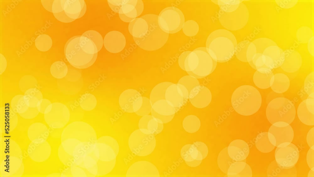 Gold abstract motion background with floating bubbles