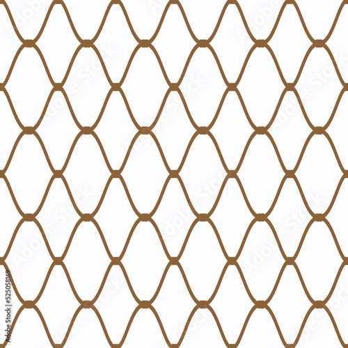Basketball hoop ring net seamless pattern. Grid web links with garters. Abstract vector illustration. Metal chain texture