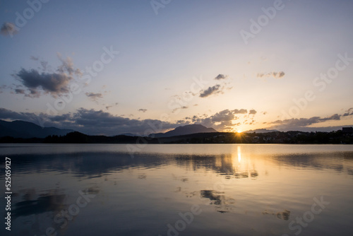 tramonto lago faakersee